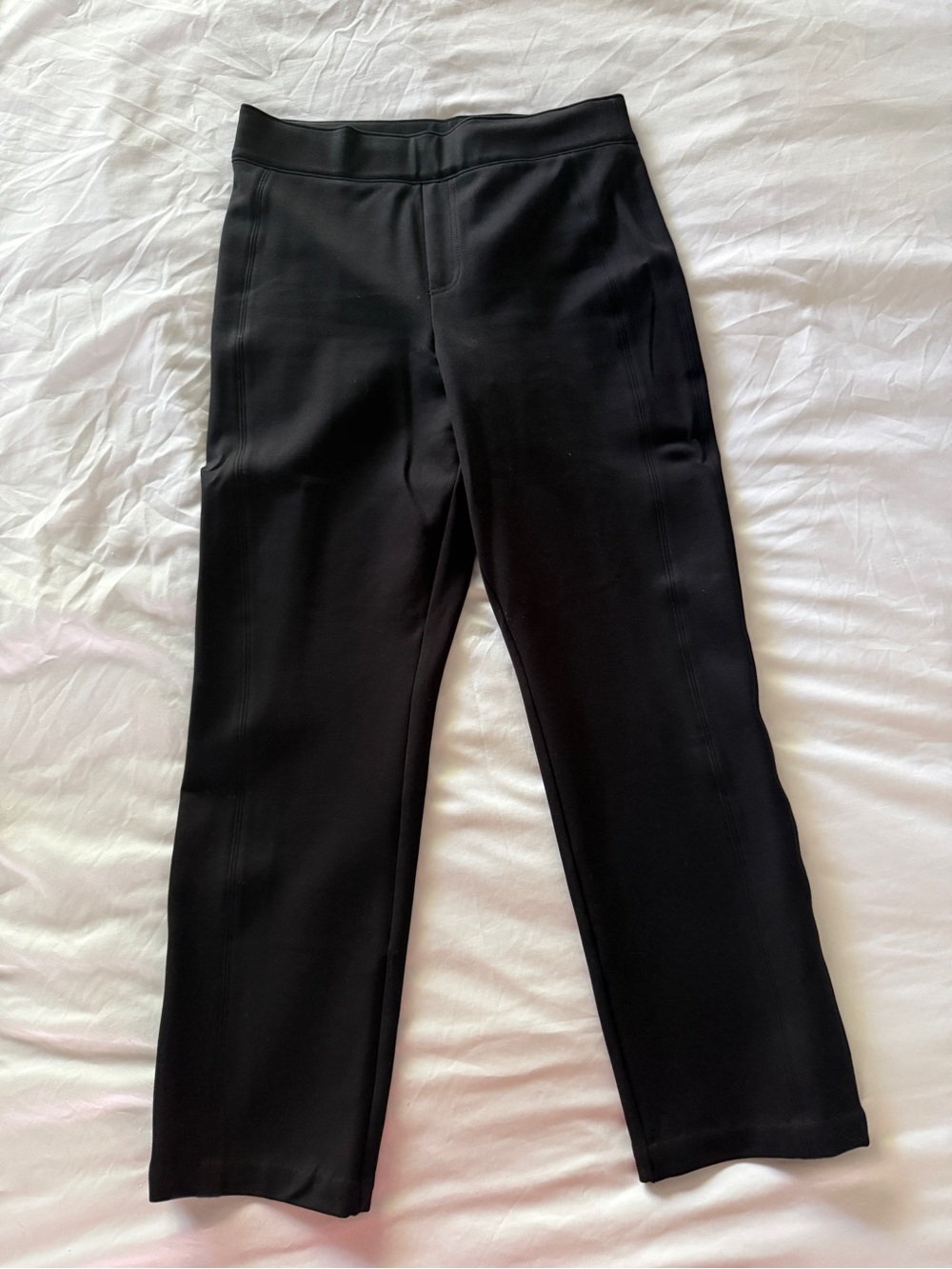 SPANX Black Straight-Leg Ponte Pants